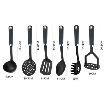 7pcs Kitchen Tool Set Νάιλον Κινέζικα εργαλεία κουζίνας εργαλεία με προσαρμοσμένο χρώμα