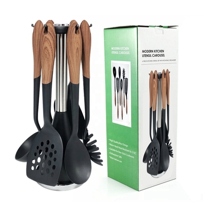 Καλύτερο σύνολο εργαλείων μαγειρικής 7PCS βιώσιμο νάιλον και προσαρμοσμένα εργαλεία μαγειρικής